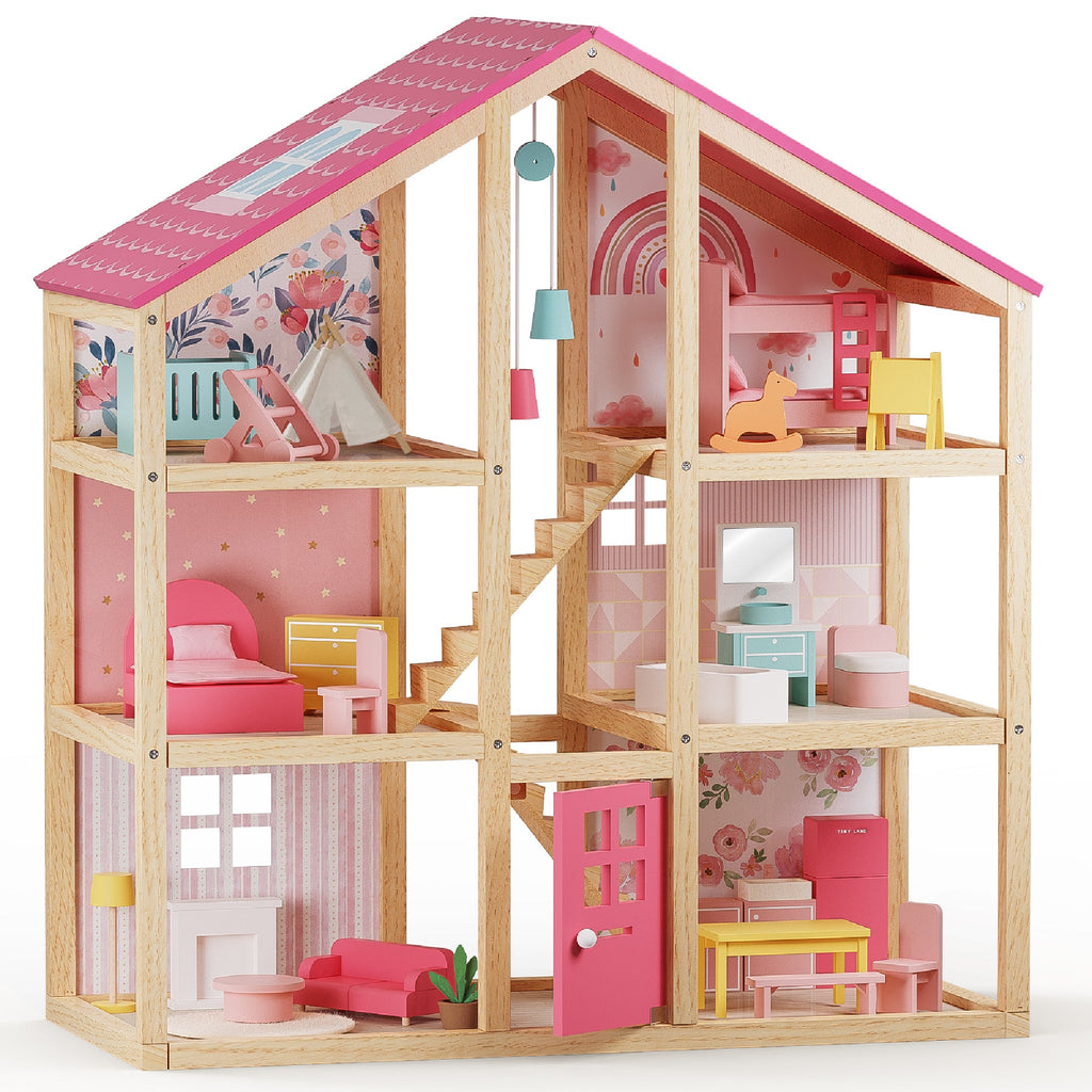 Tiny Land® Sweetwood Love Dollhouse & Wooden Dollhouse Dolls - Paranoid Ranch