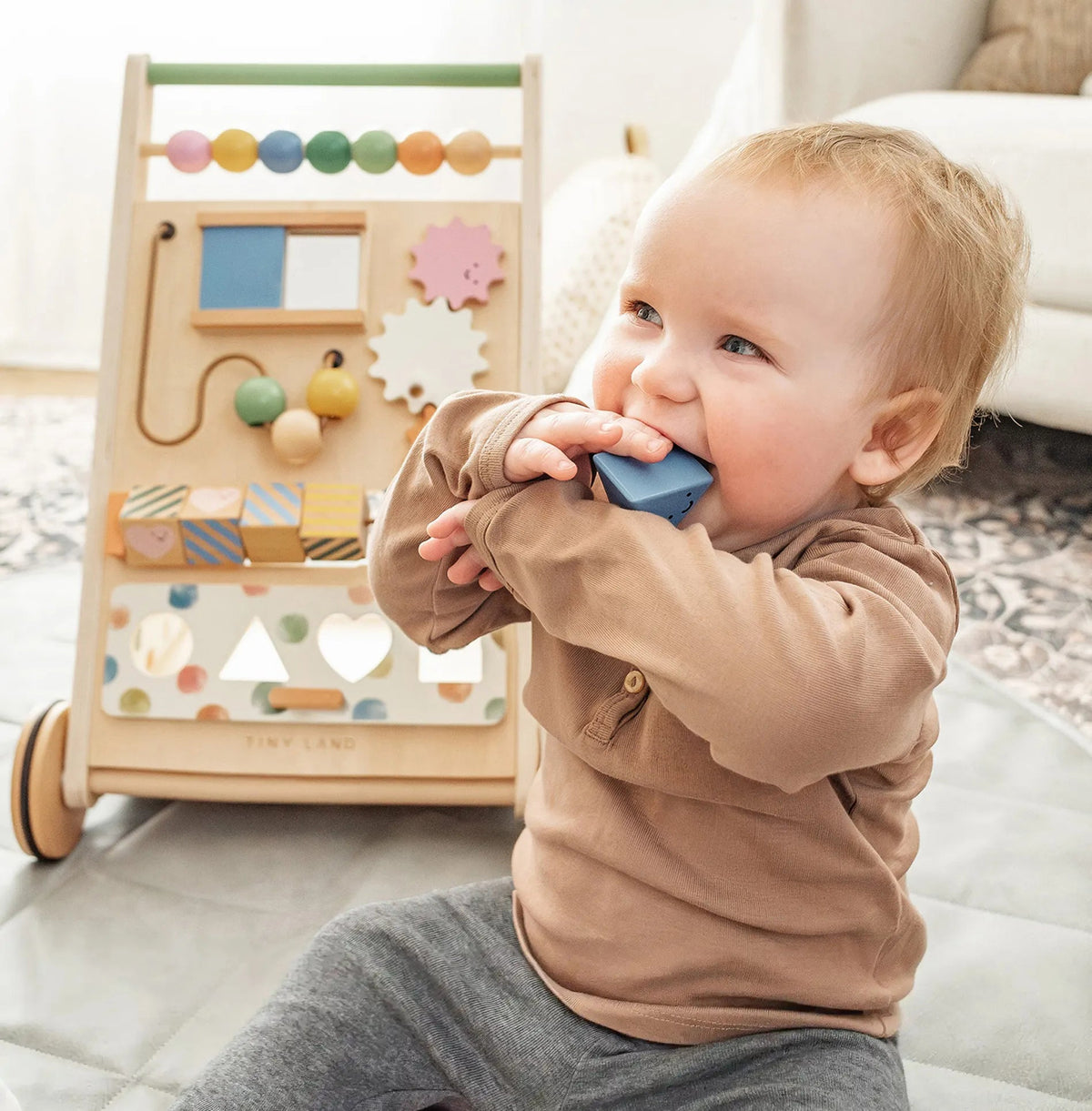 Tiny Land® Versatile Natural Wooden Baby Walker - Paranoid Ranch