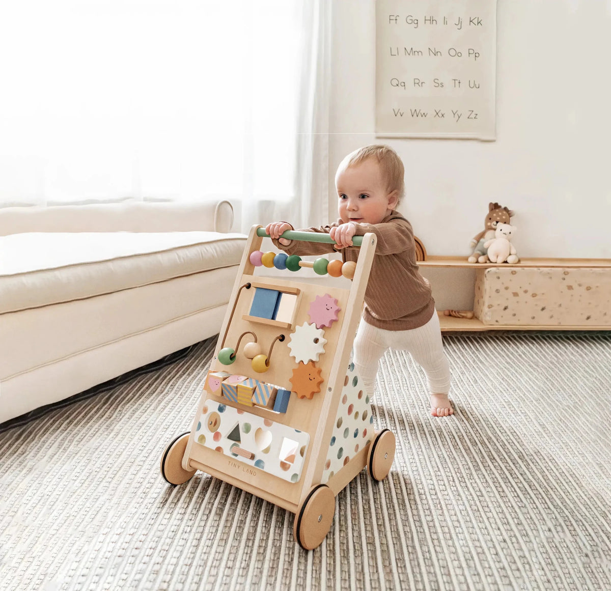 Tiny Land® Versatile Natural Wooden Baby Walker - Paranoid Ranch