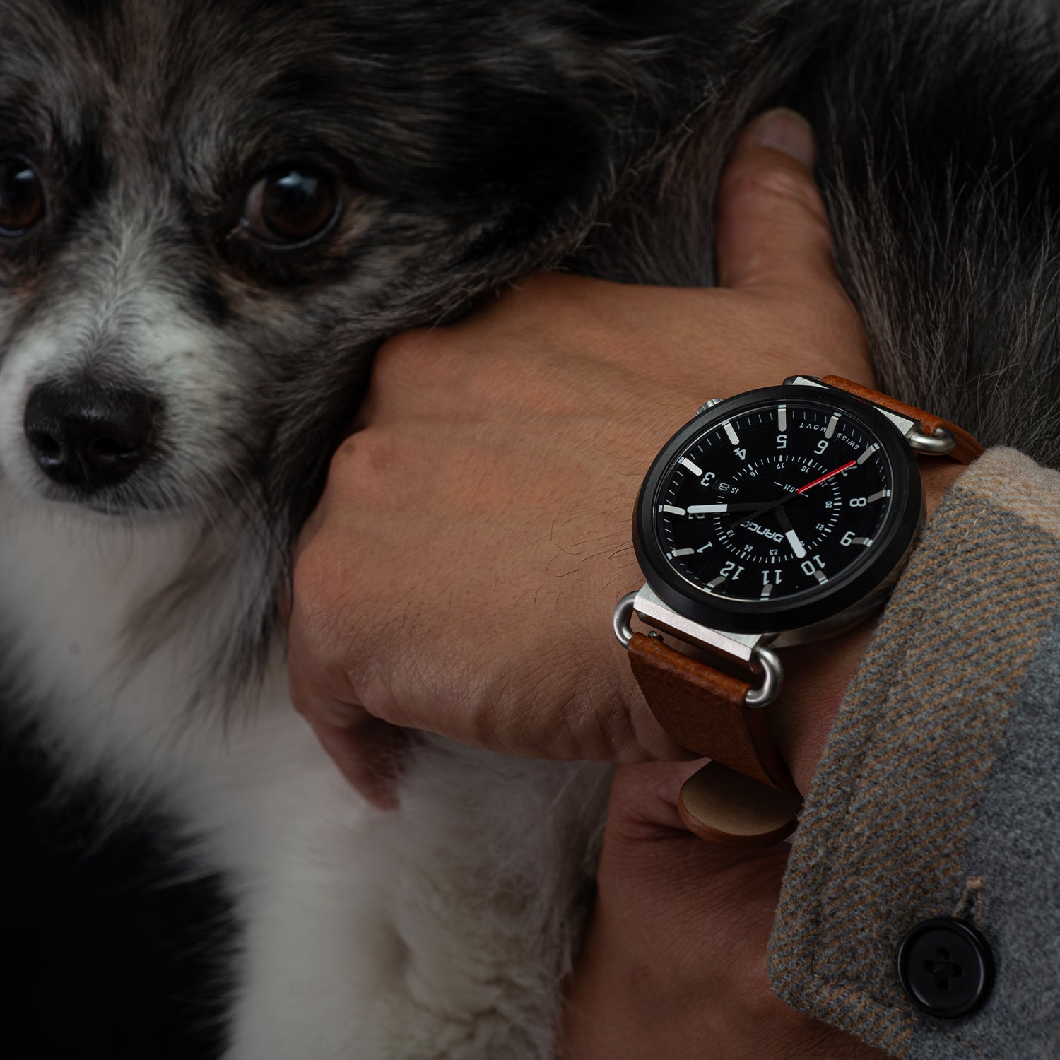 TK - 01 - Trek Watch with Italian Leather Strap - Whiskey Brown - Paranoid Ranch