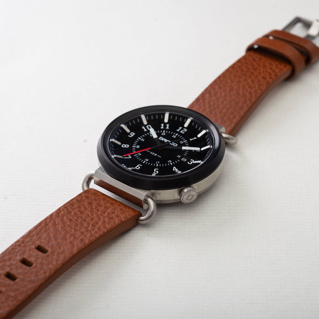TK - 01 - Trek Watch with Italian Leather Strap - Whiskey Brown - Paranoid Ranch