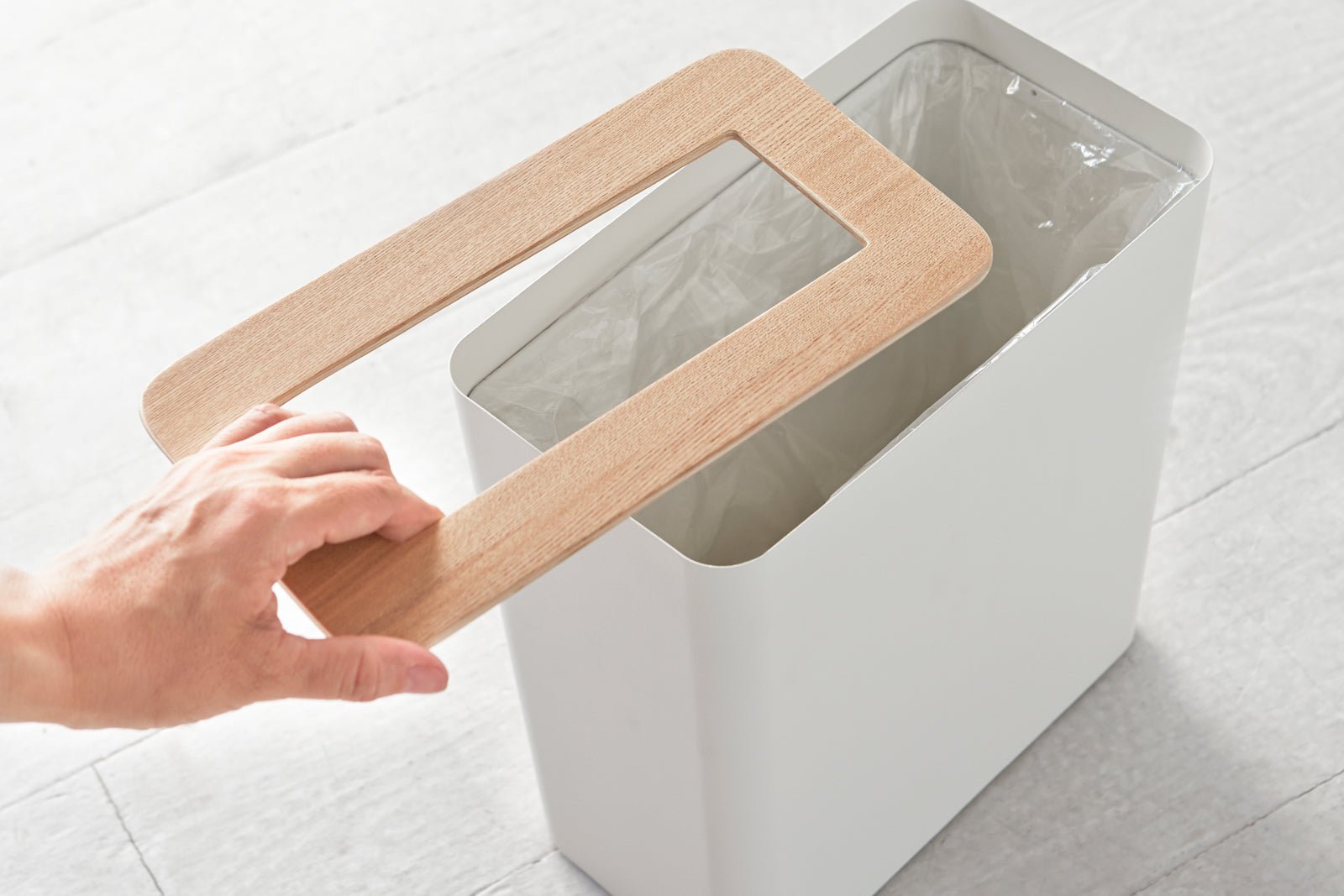 Trash Can - Rectangle - Steel + Wood - Paranoid Ranch