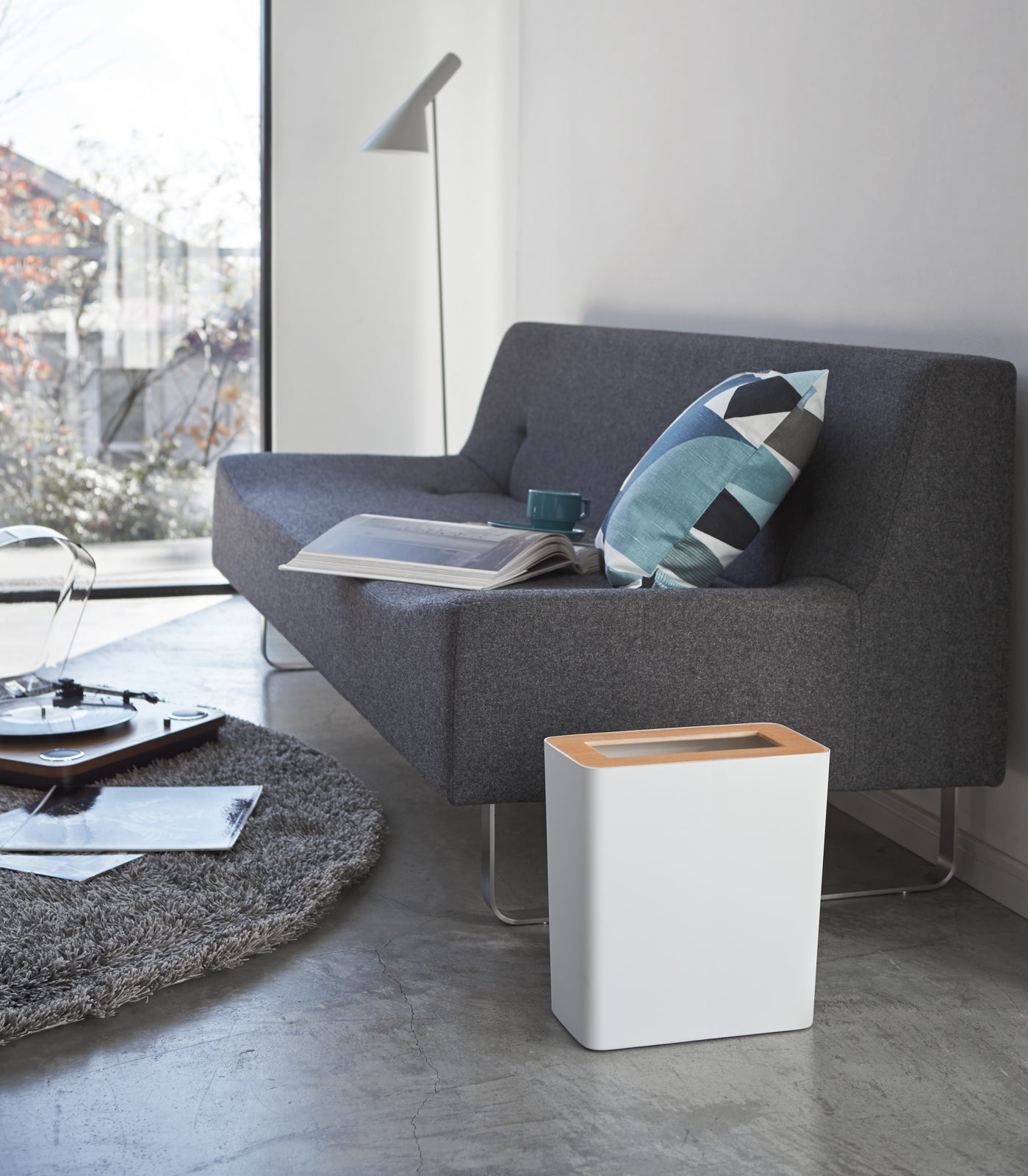Trash Can - Rectangle - Steel + Wood - Paranoid Ranch