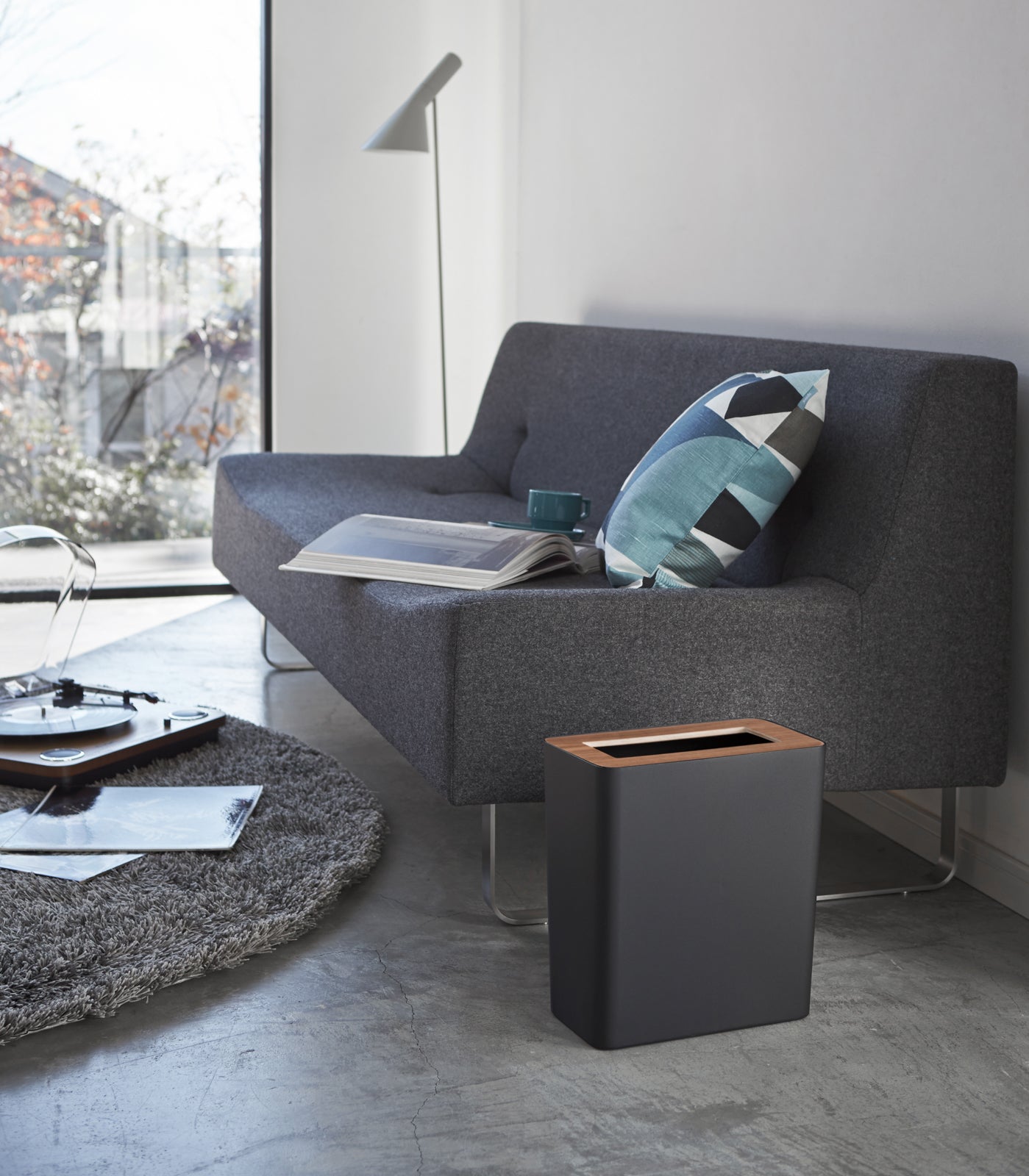 Trash Can - Rectangle - Steel + Wood - Paranoid Ranch