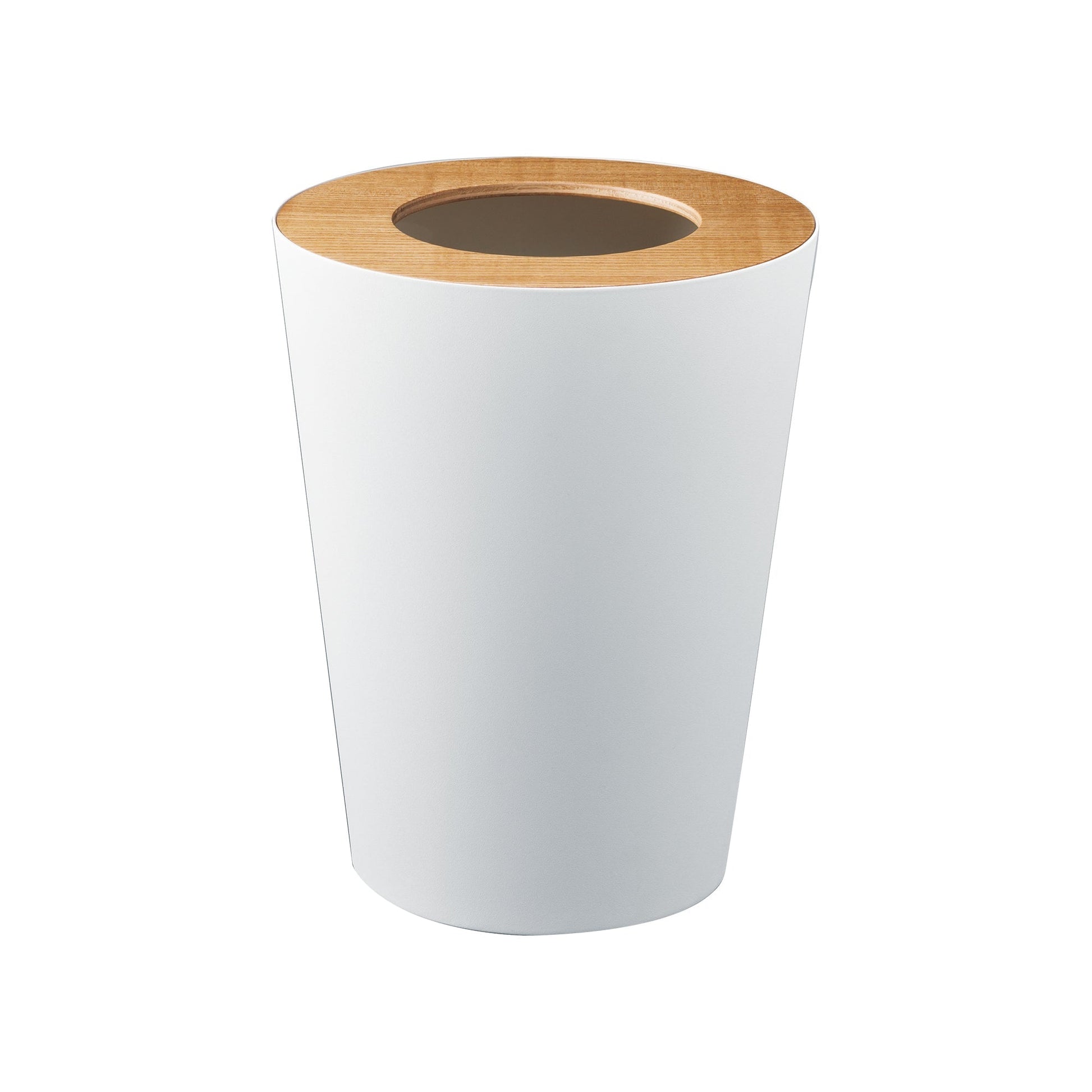 Trash Can - Round - Steel + Wood - Paranoid Ranch