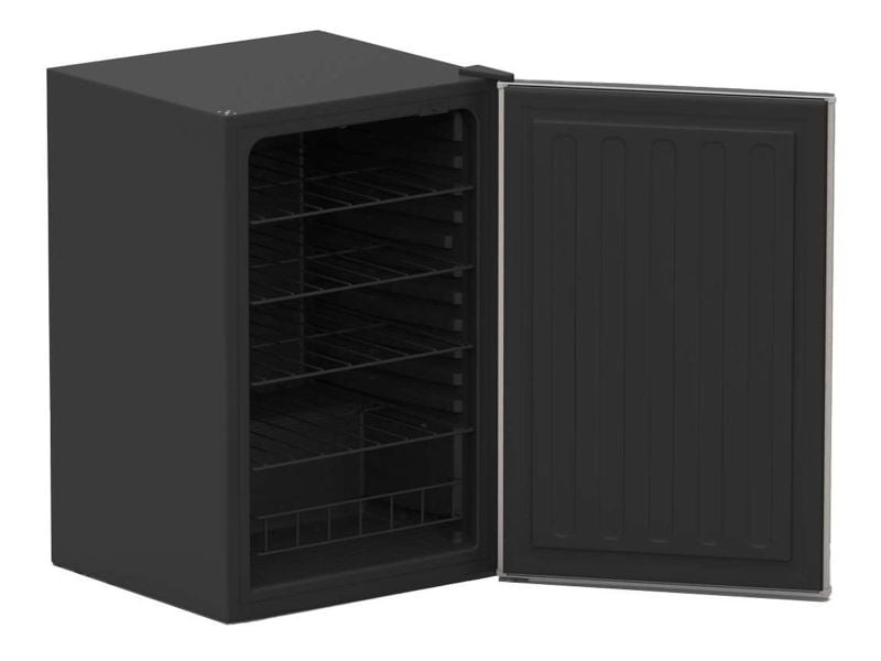 TrueFlame 22 - Inch 4.1 Cu. Ft. Outdoor Rated Fridge Reversible Door with Lock - Paranoid Ranch