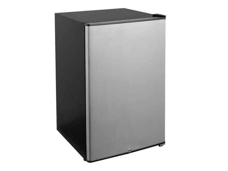 TrueFlame 22 - Inch 4.1 Cu. Ft. Outdoor Rated Fridge Reversible Door with Lock - Paranoid Ranch