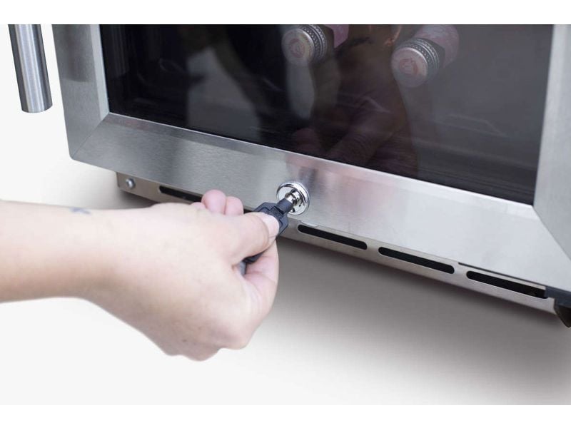 TrueFlame 24 - Inch 5.3 Cu. Ft. Outdoor Rated Wine Cooler with Locking Door - Paranoid Ranch