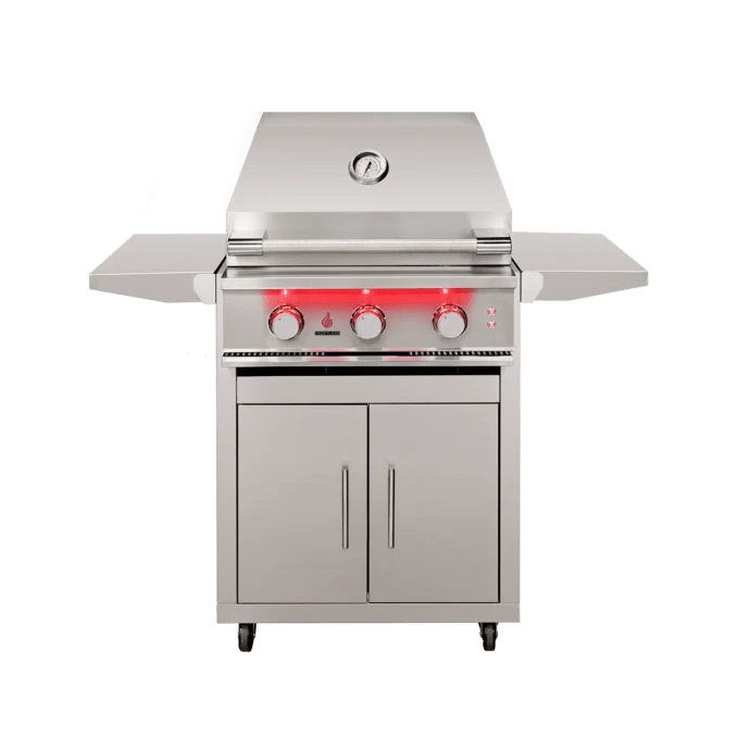 TrueFlame 25 - Inch 3 - Burner Freestanding Gas Grill with Grill Lights - Paranoid Ranch