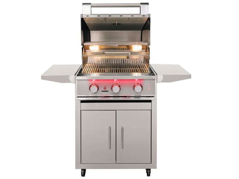 TrueFlame 25 - Inch 3 - Burner Freestanding Gas Grill with Grill Lights - Paranoid Ranch