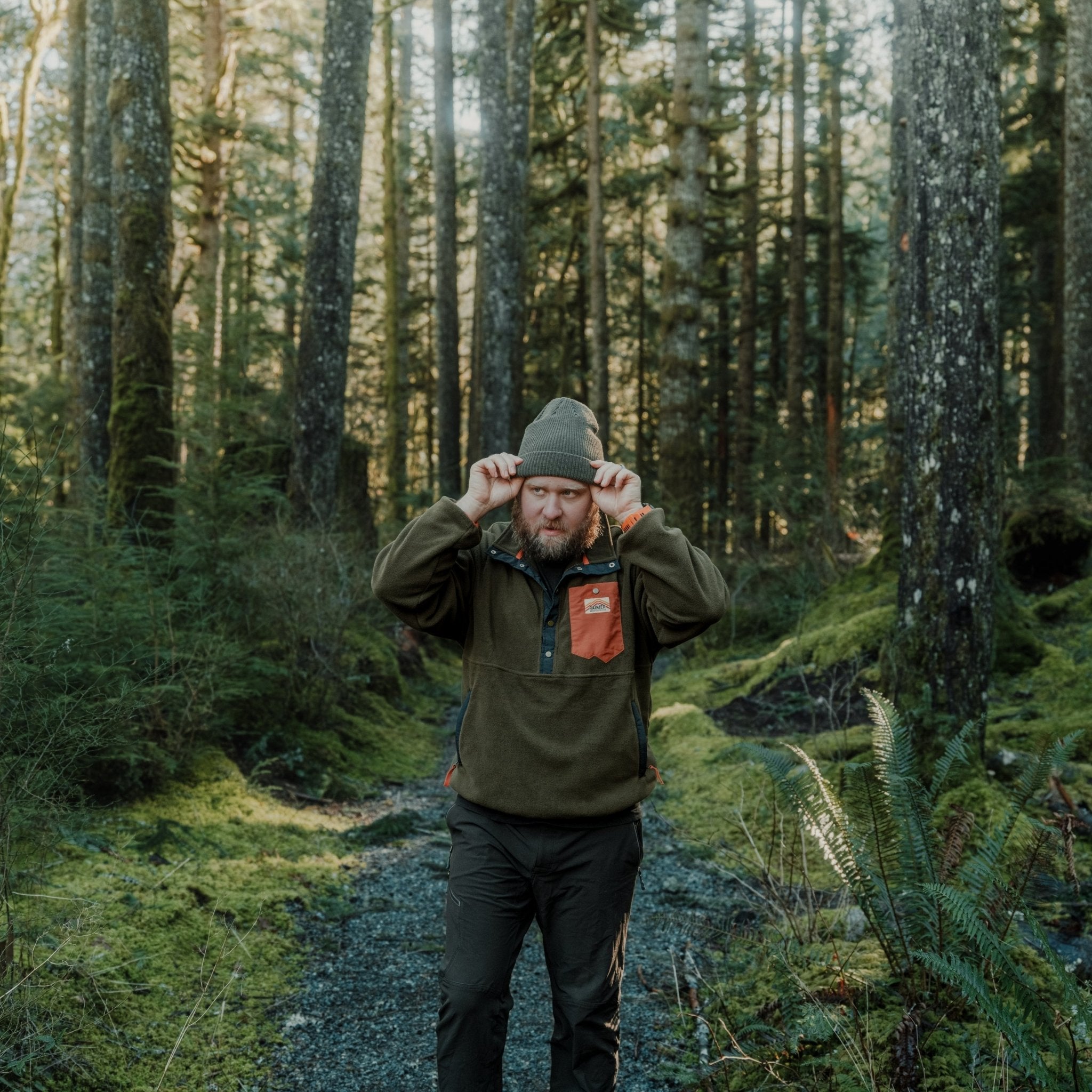 Turbo Recycled Fleece Pullover Jacket - Forest Green - Paranoid Ranch