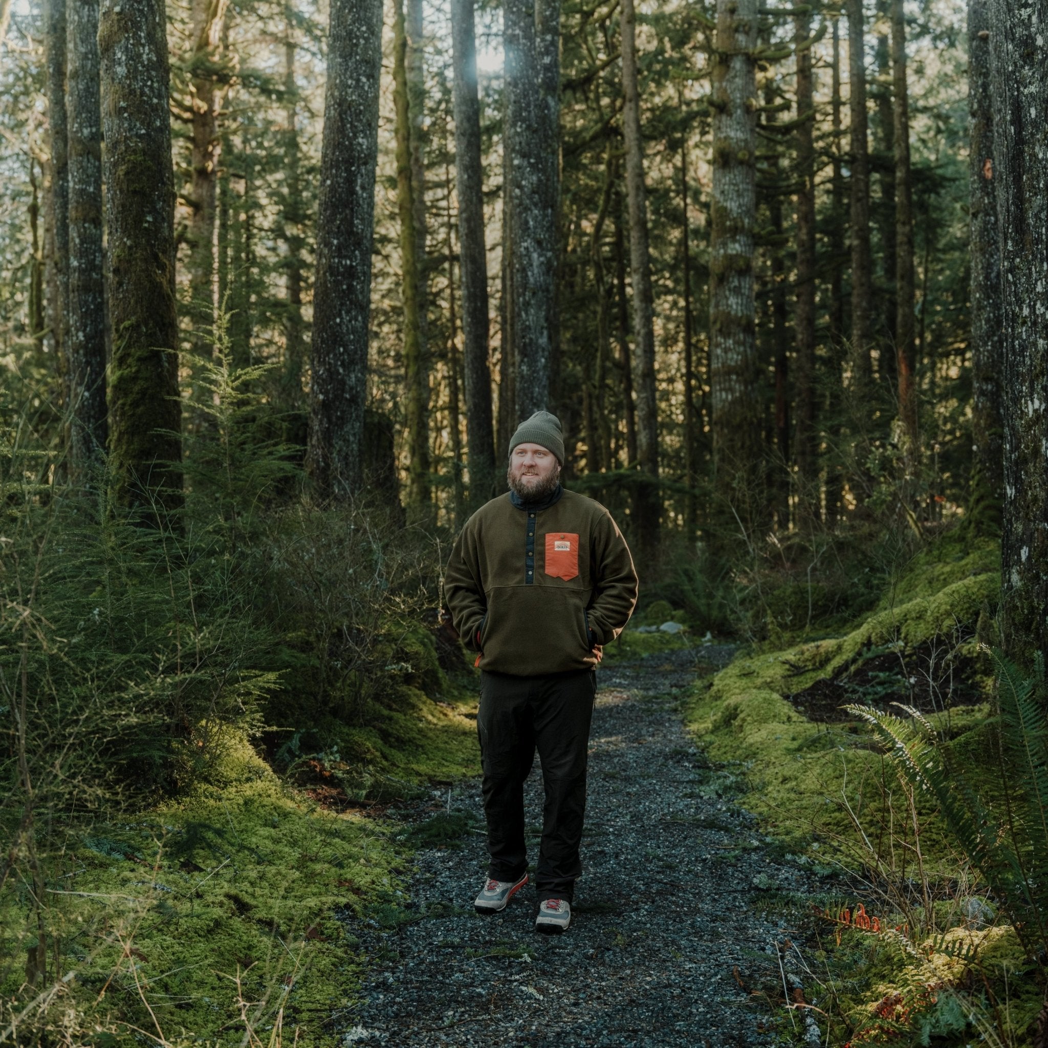 Turbo Recycled Fleece Pullover Jacket - Forest Green - Paranoid Ranch