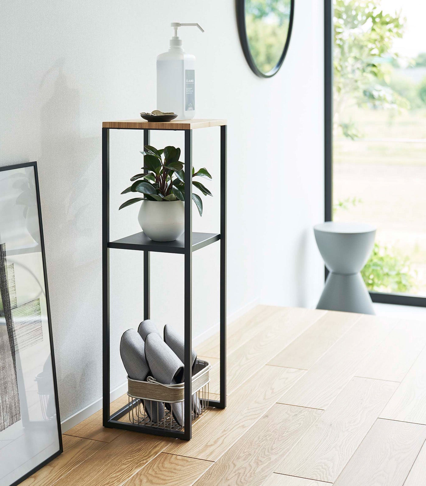 Two - Tier Display & Storage Shelf (31.5" H) - Steel + Wood - Paranoid Ranch