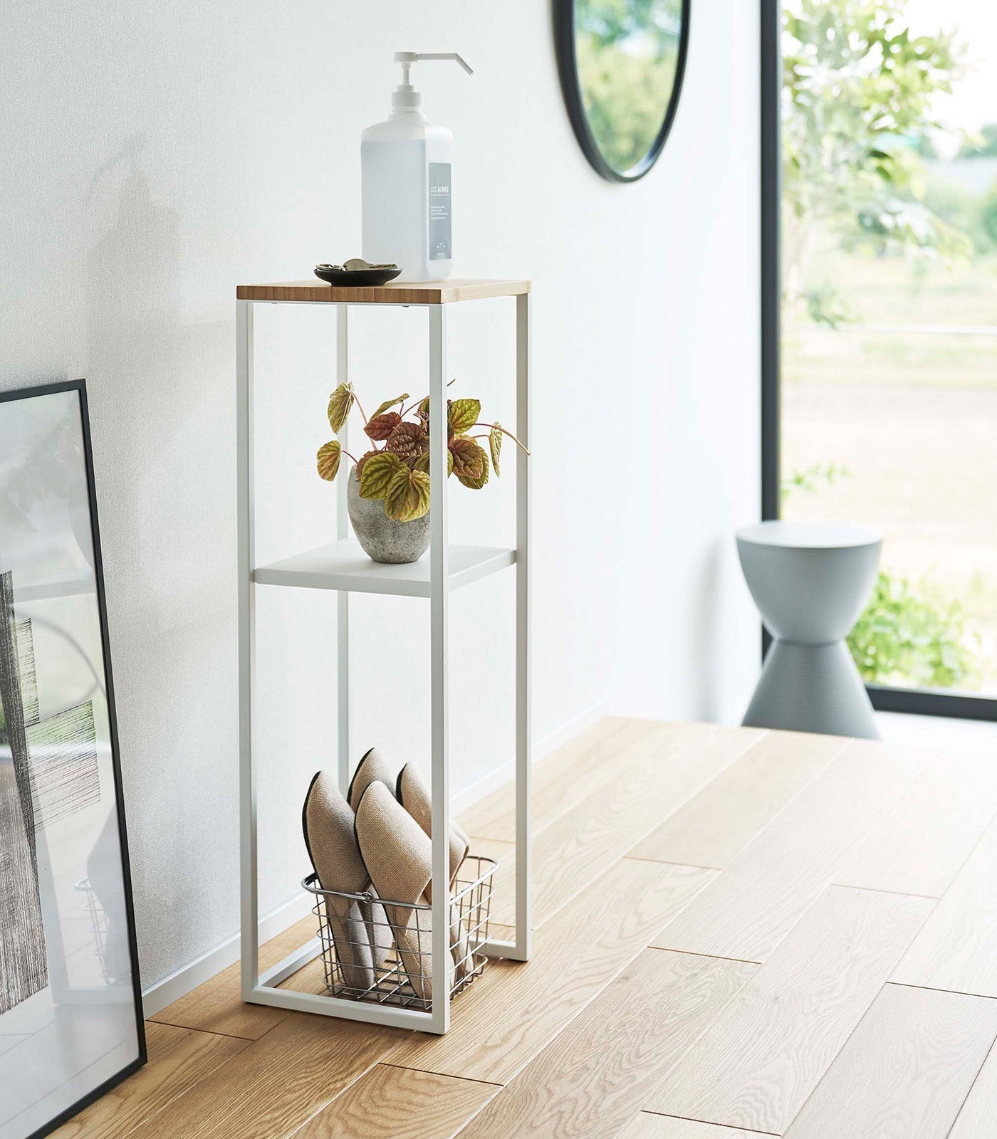 Two - Tier Display & Storage Shelf (31.5" H) - Steel + Wood - Paranoid Ranch