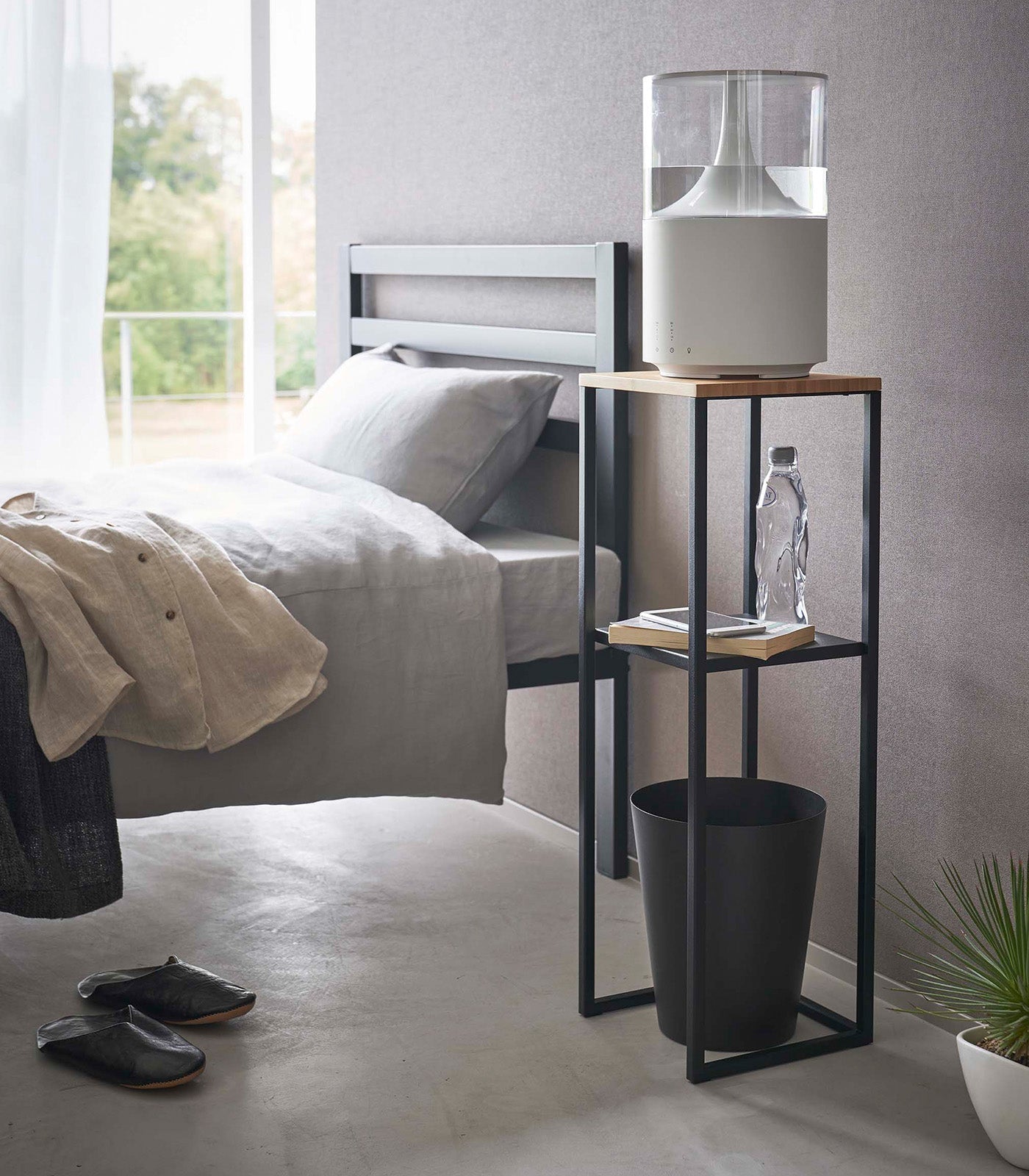 Two - Tier Display & Storage Shelf (31.5" H) - Steel + Wood - Paranoid Ranch