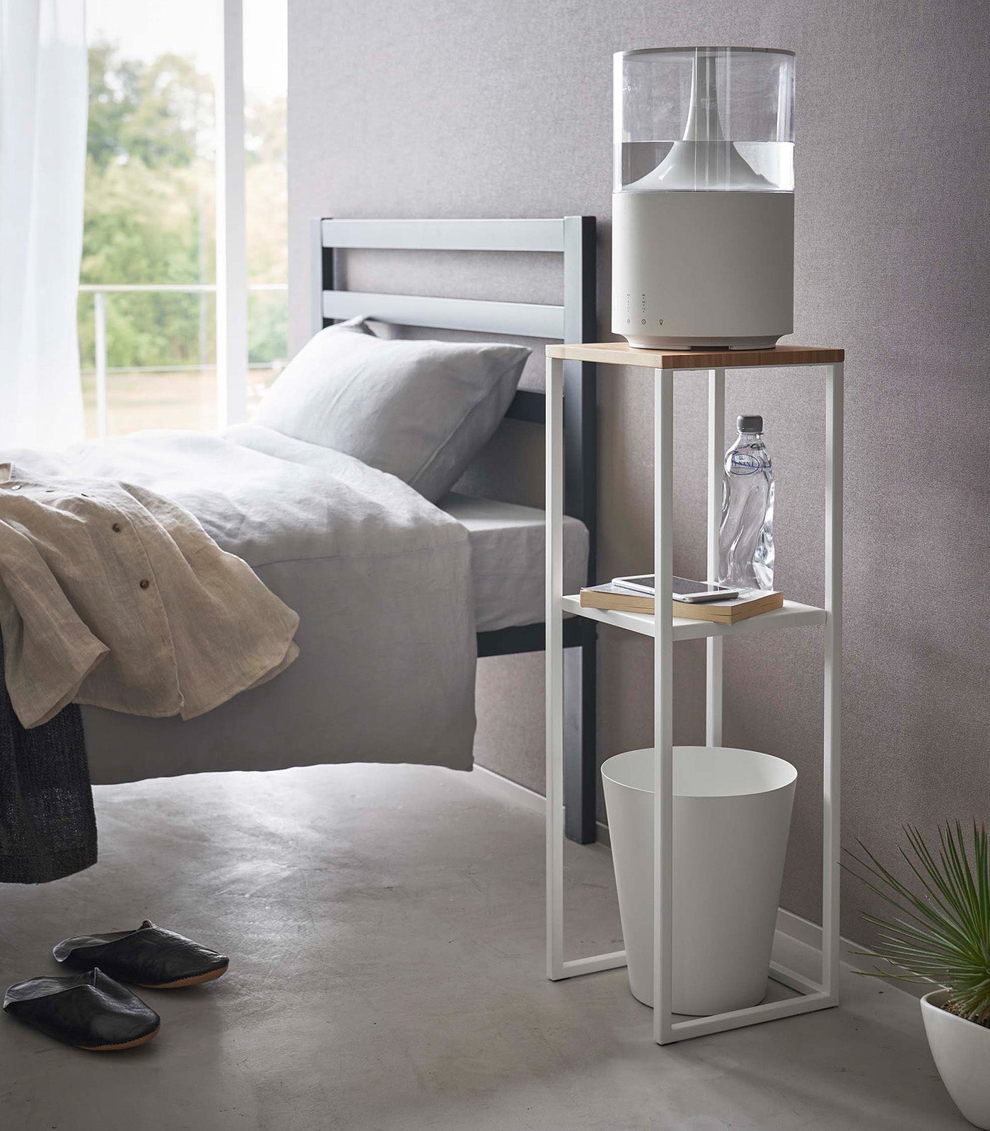 Two - Tier Display & Storage Shelf (31.5" H) - Steel + Wood - Paranoid Ranch