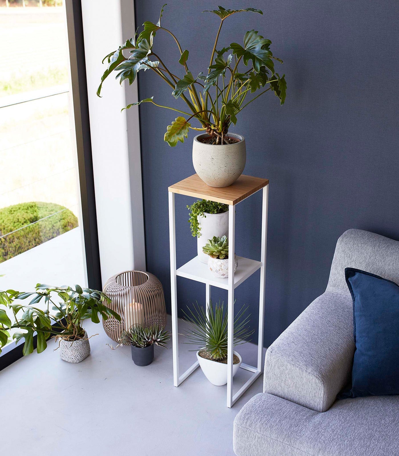 Two - Tier Display & Storage Shelf (31.5" H) - Steel + Wood - Paranoid Ranch
