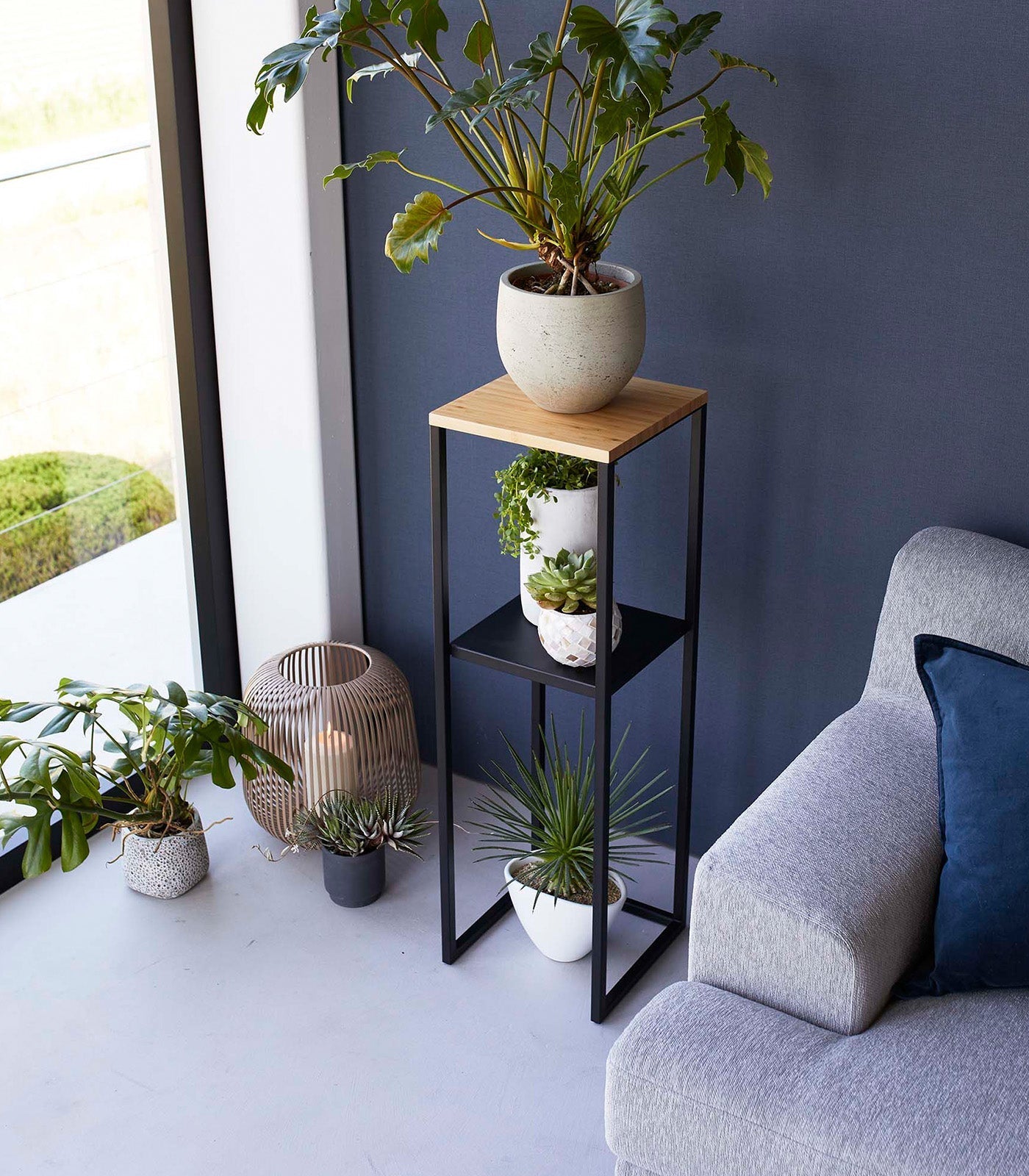 Two - Tier Display & Storage Shelf (31.5" H) - Steel + Wood - Paranoid Ranch
