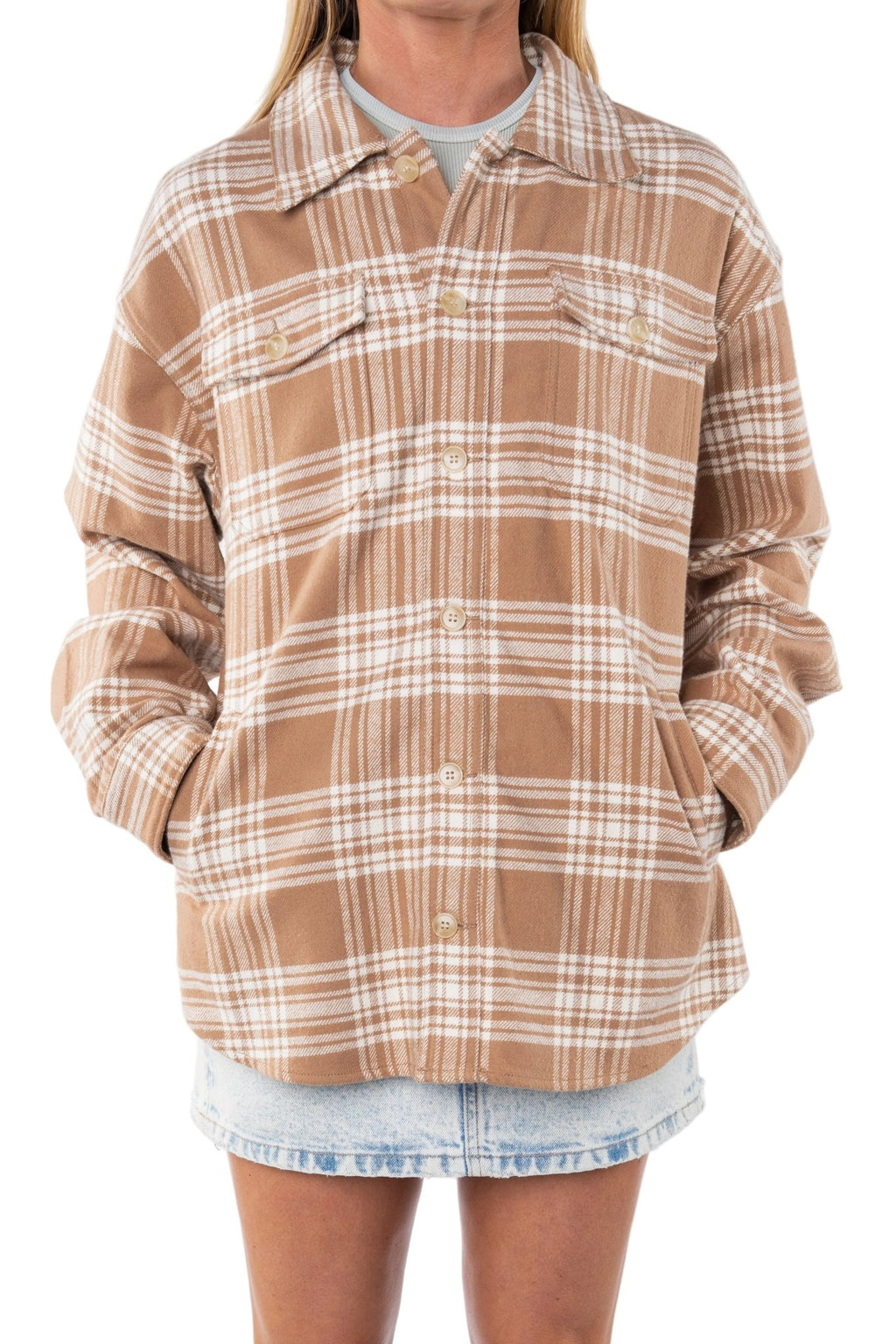 Unisex Bucky Split Hem Shirt Jacket - Paranoid Ranch