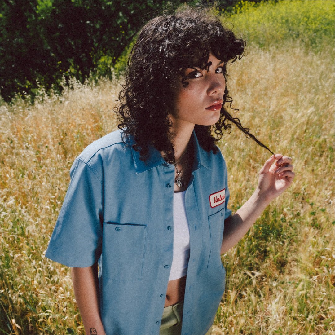 "UNLESS" Embroidered Work Shirt - Paranoid Ranch