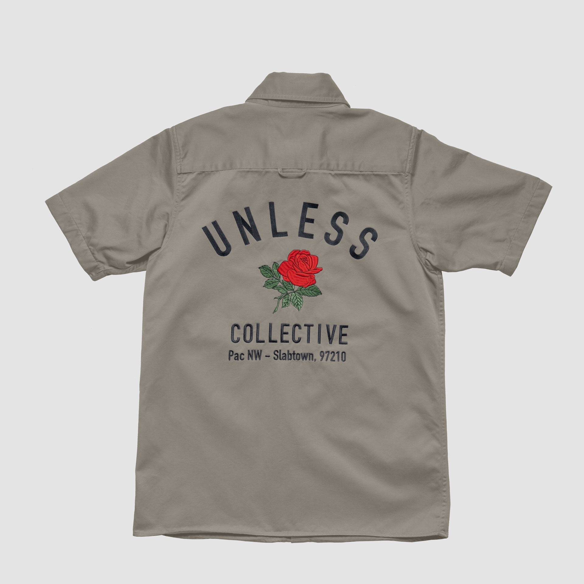 "UNLESS" Embroidered Work Shirt - Paranoid Ranch