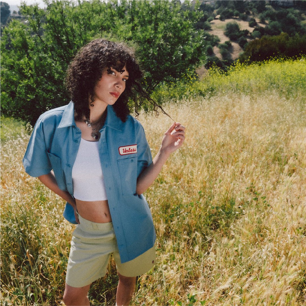 "UNLESS" Embroidered Work Shirt - Paranoid Ranch