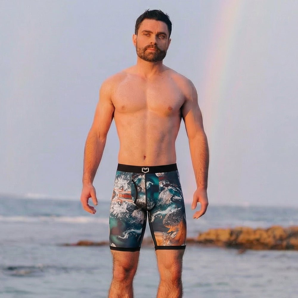 V Bamboo 8" Boxer Brief - Zen Pouch™ Duo - Paranoid Ranch
