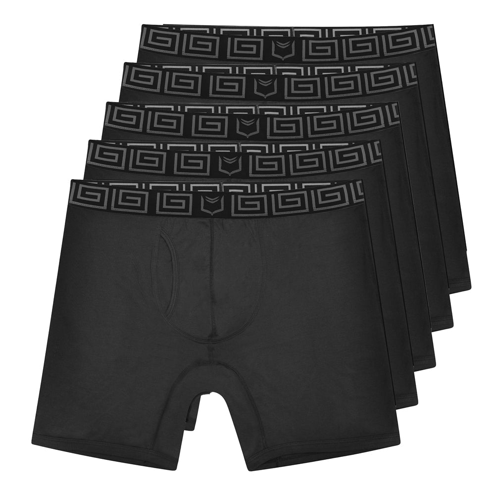 V Bamboo 8" Boxer Brief - Zen Pouch™ Duo (5 Pack) - Paranoid Ranch