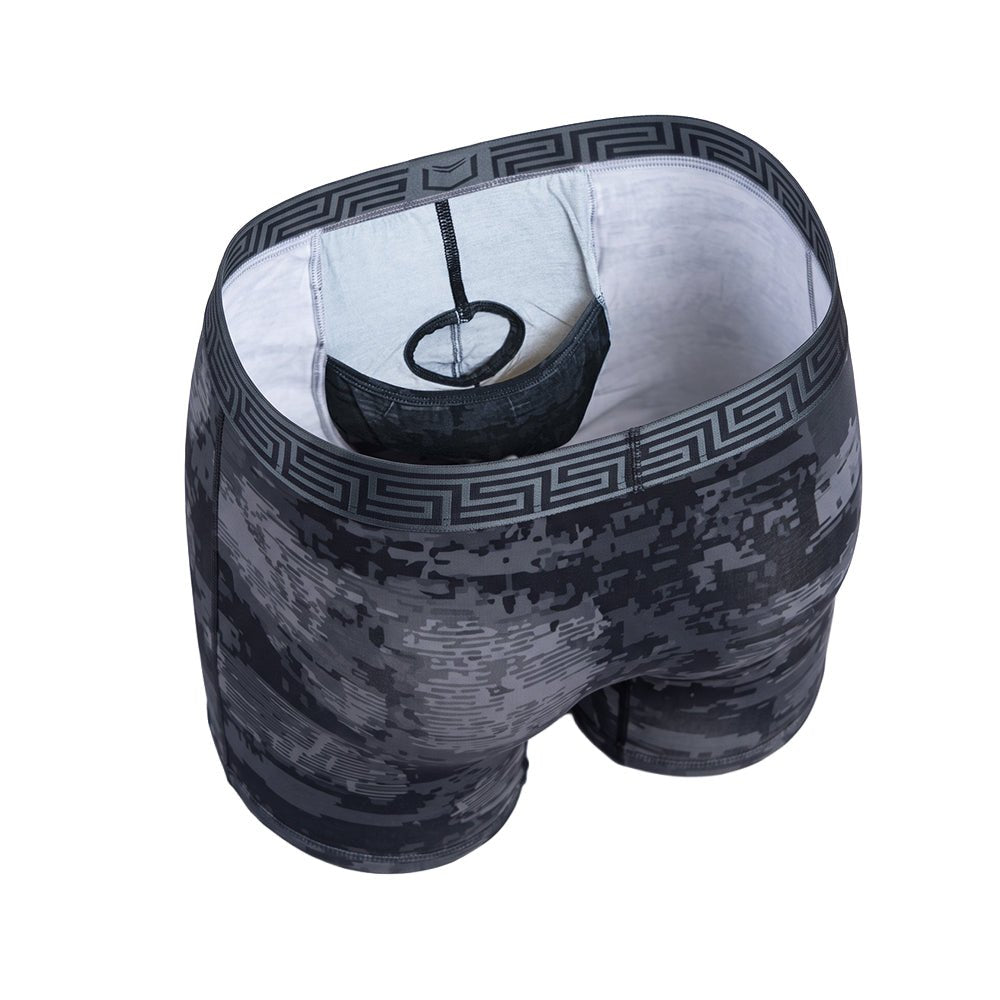 V Bamboo 8" Boxer Brief - Zen Pouch™ Duo - Paranoid Ranch