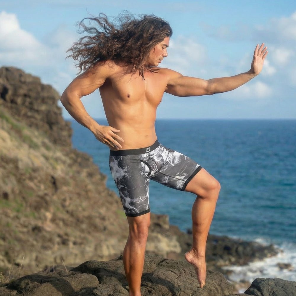 V Bamboo 8" Boxer Brief - Zen Pouch™ Duo - Paranoid Ranch