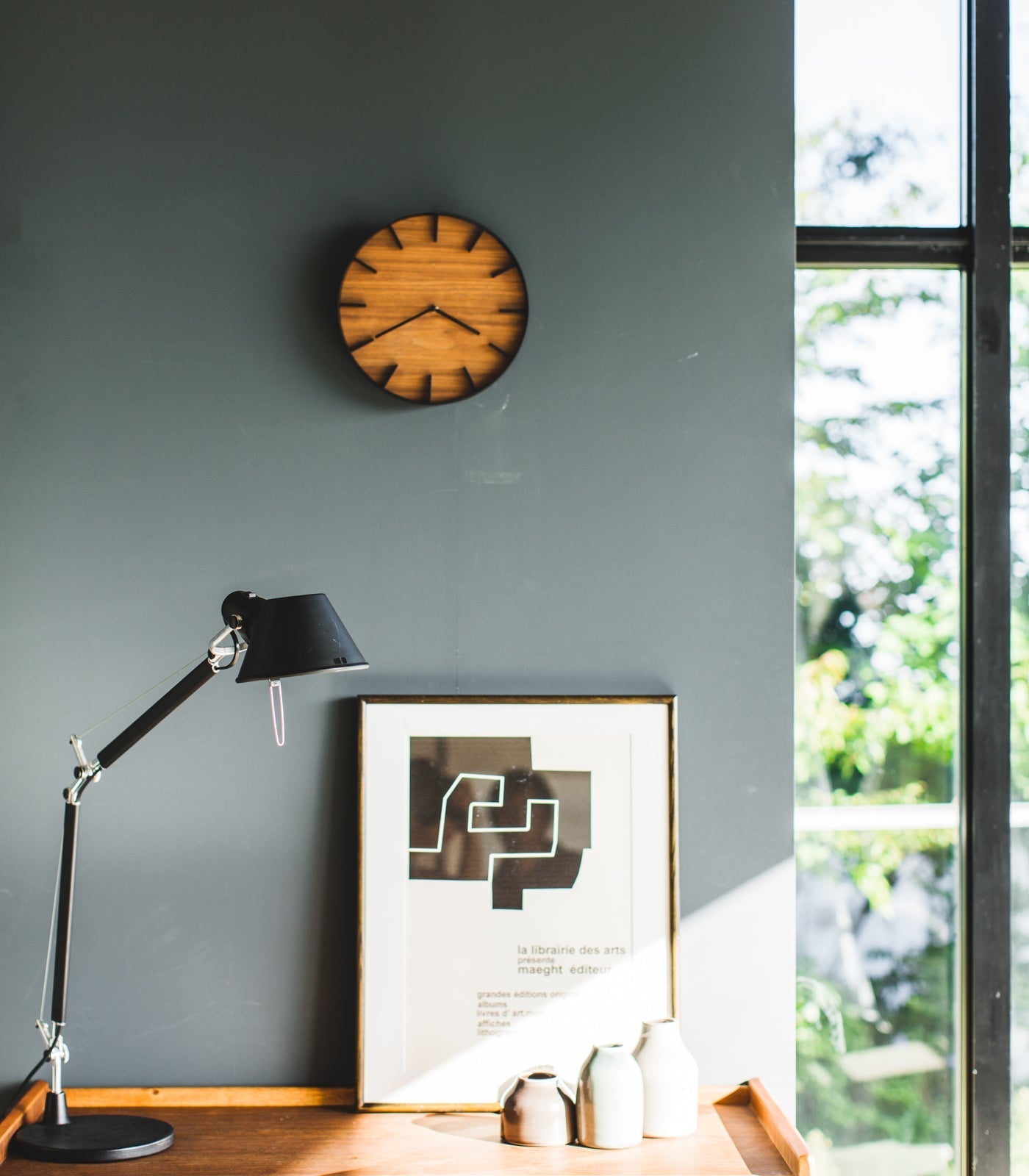 Wall Clock - Steel + Wood - Paranoid Ranch