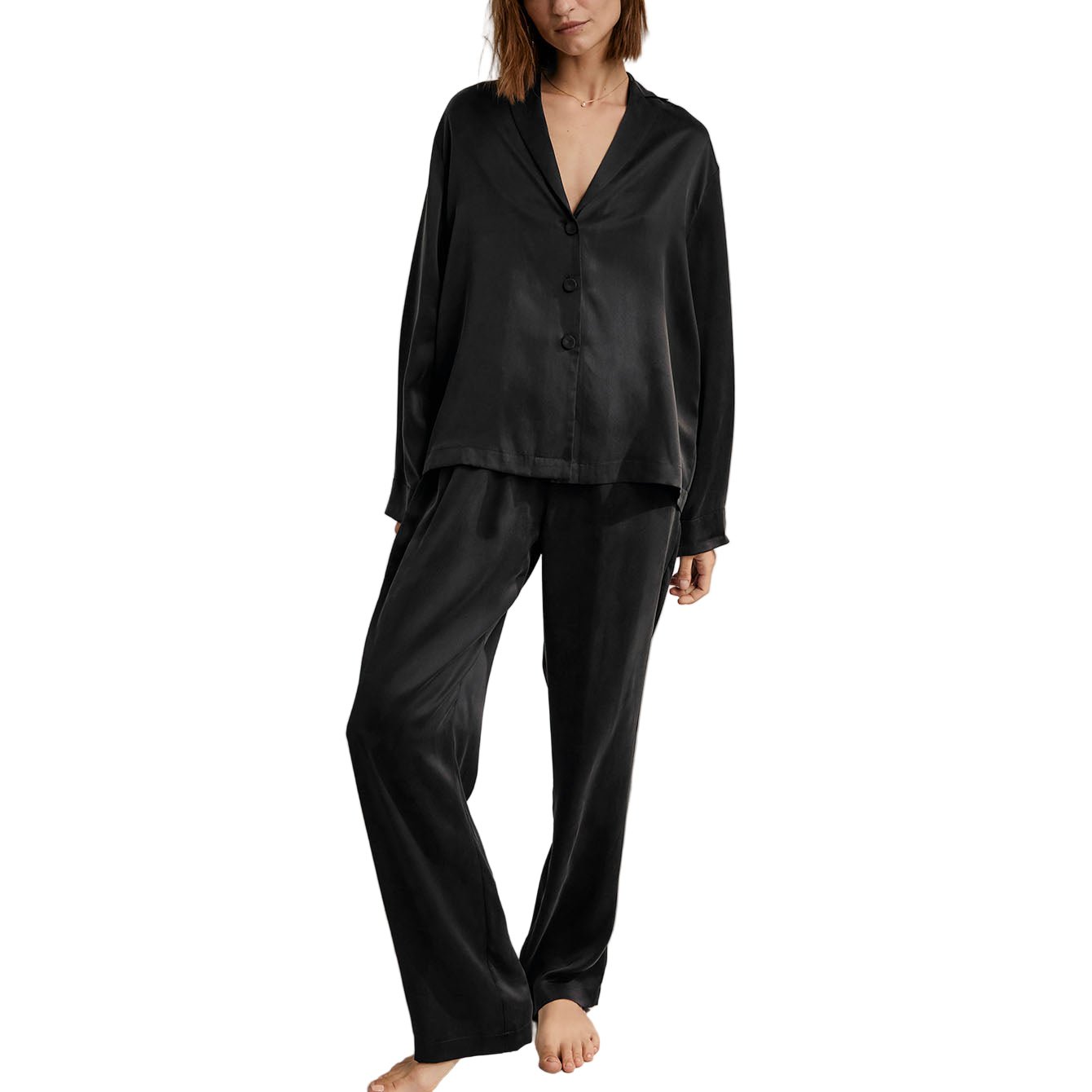 Washable Silk Long Sleeve Pant Set - Paranoid Ranch