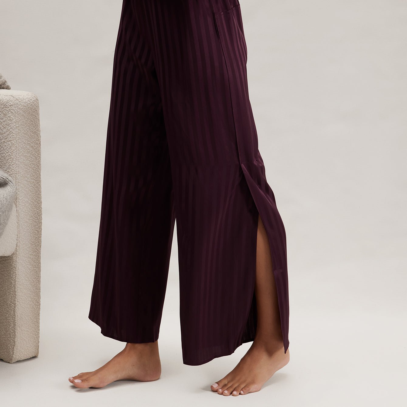 Washable Silk Striped Jacquard Cami Pant Set - Paranoid Ranch