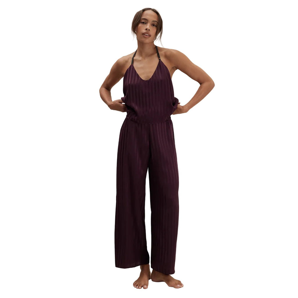 Washable Silk Striped Jacquard Cami Pant Set - Paranoid Ranch