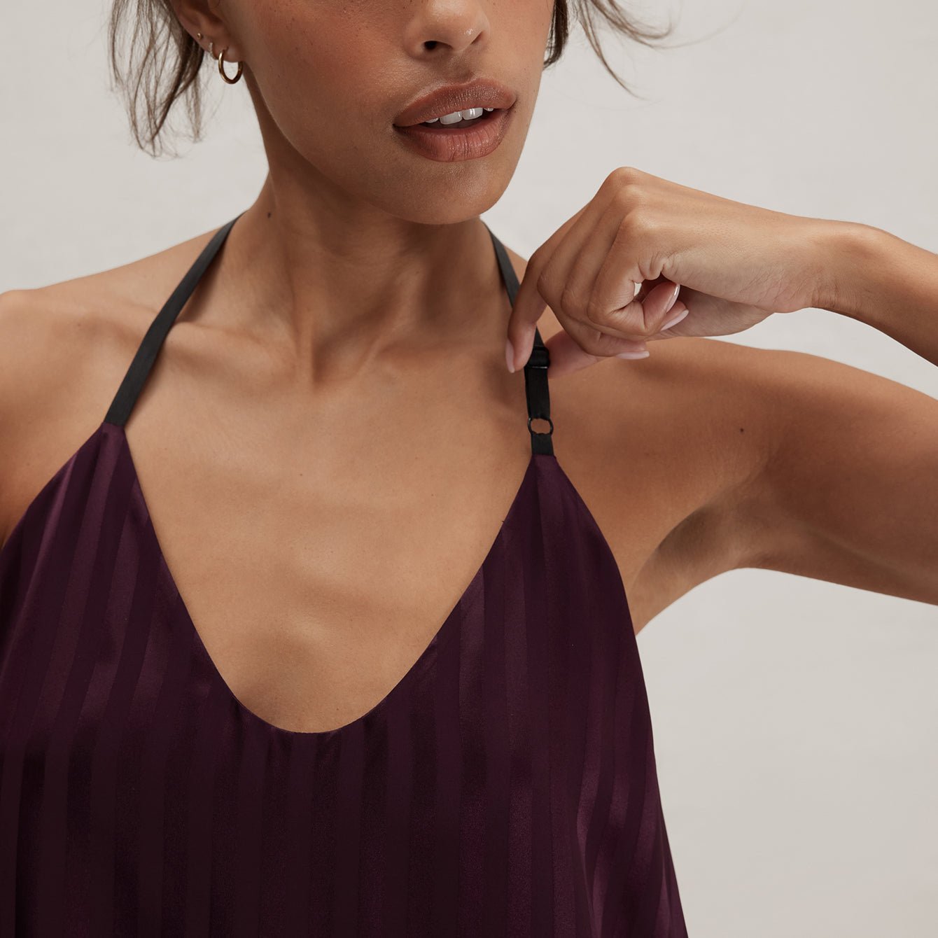 Washable Silk Striped Jacquard Cami Pant Set - Paranoid Ranch