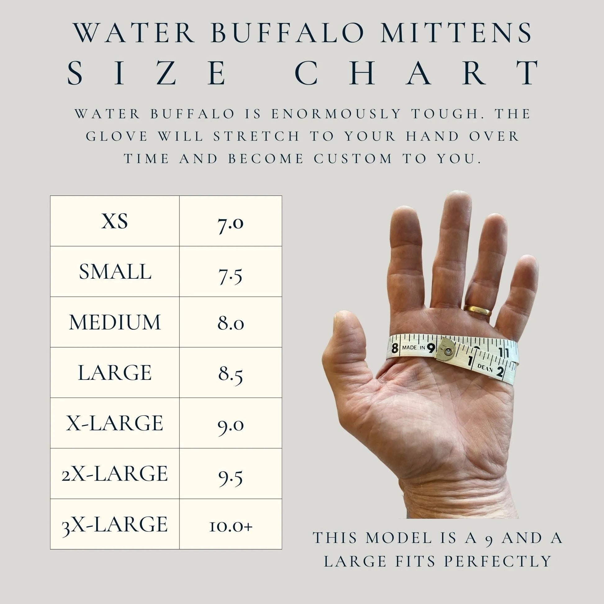 Water Buffalo Leather Mitten - Paranoid Ranch