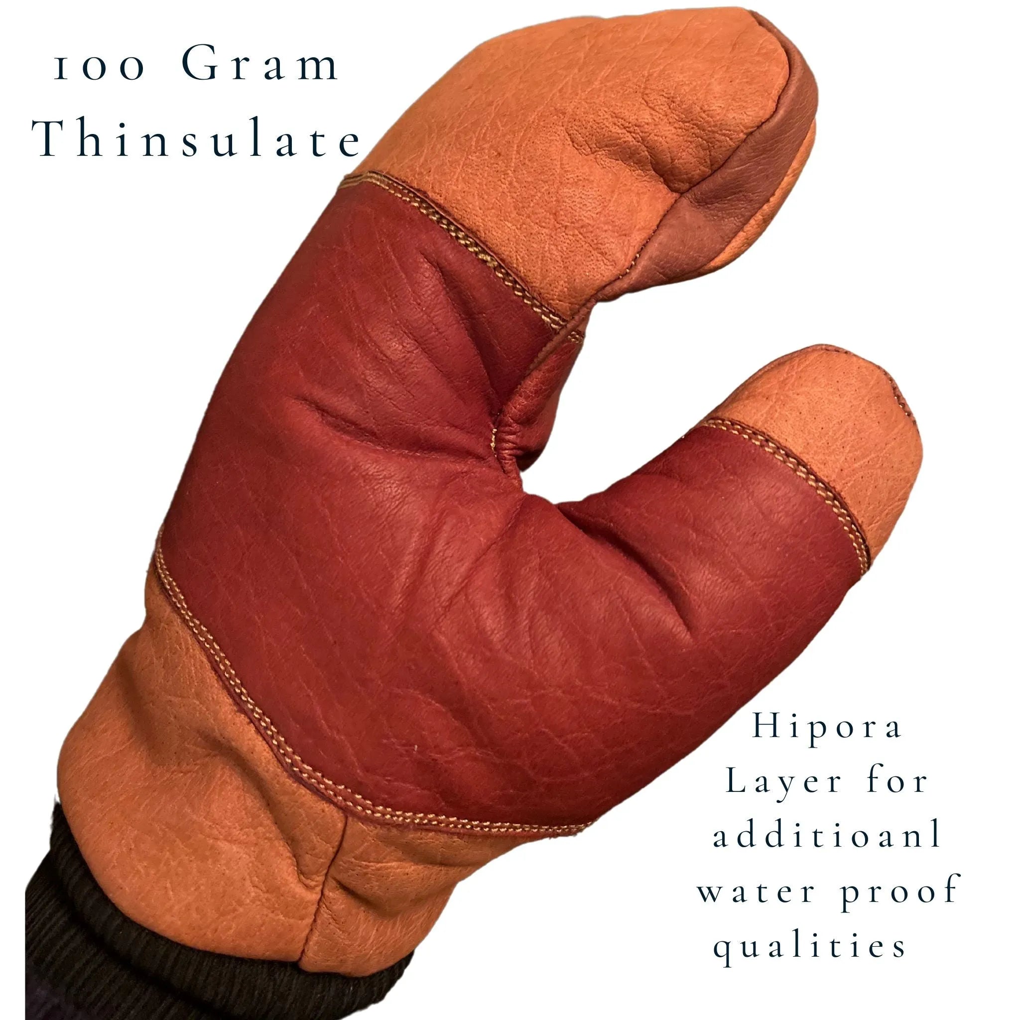 Water Buffalo Leather Mitten - Paranoid Ranch