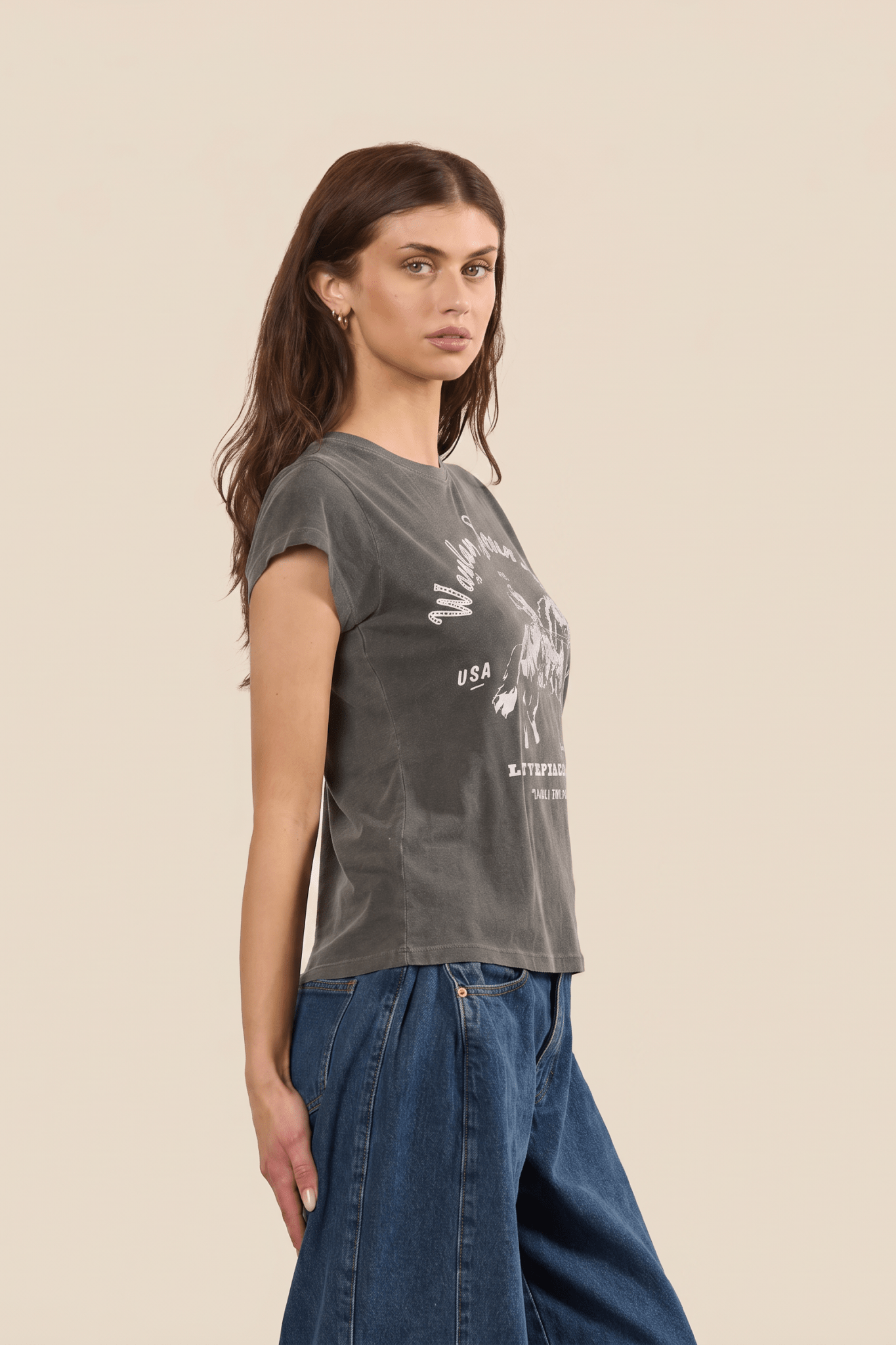 Waylon Jennings Fitted Baby Tee - Paranoid Ranch