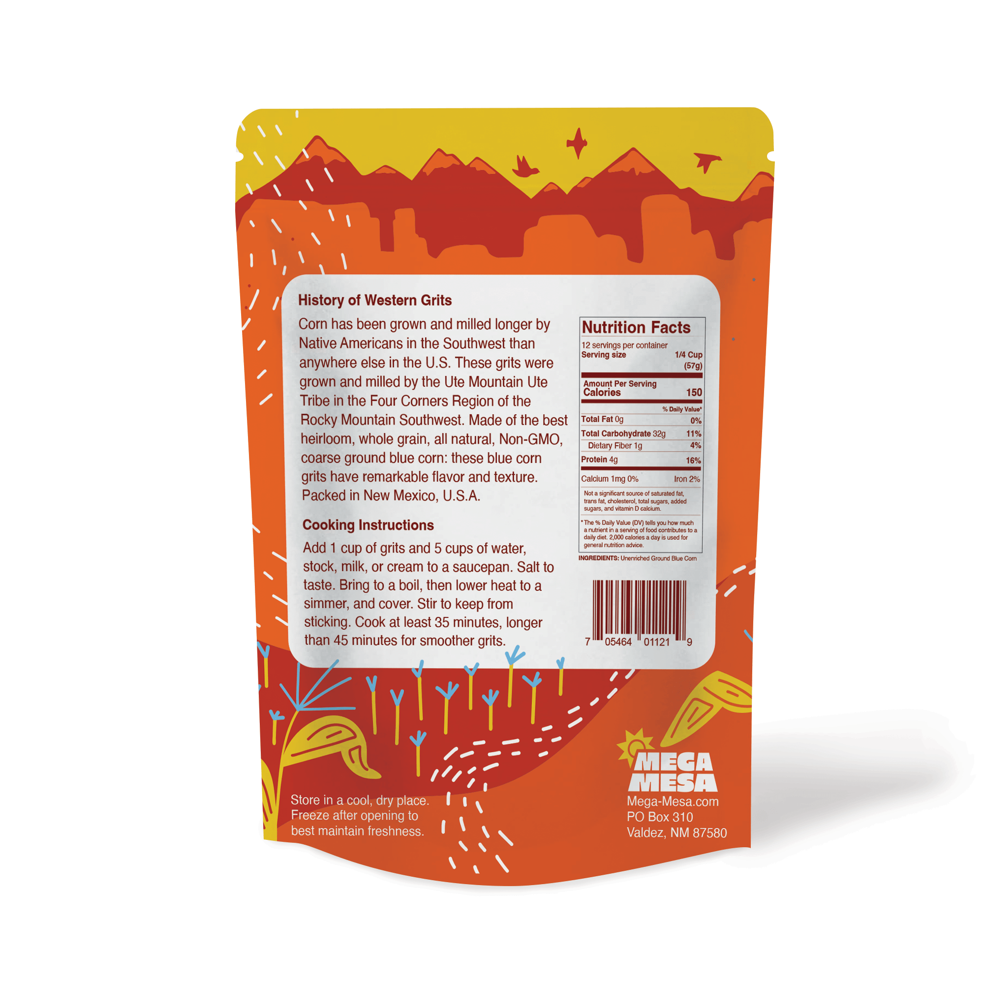 Western Heirloom Blue Corn Grits - Paranoid Ranch