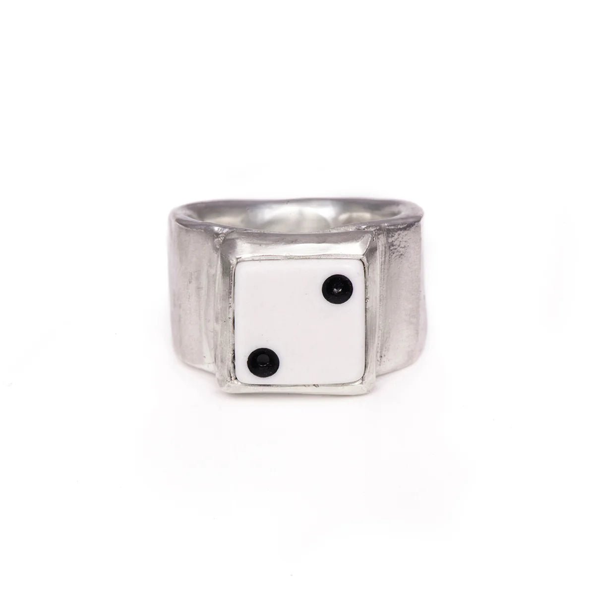 White Lucky Dice Ring - Paranoid Ranch