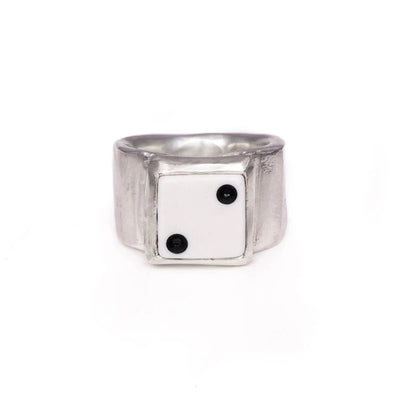 White Lucky Dice Ring - Paranoid Ranch