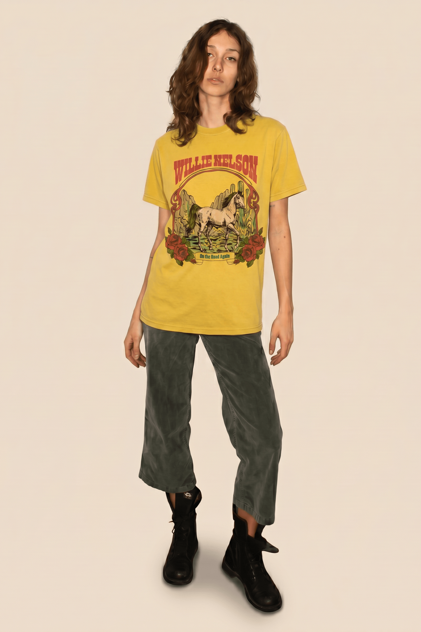 Willie Nelson Tobacco Leaf Tee - Paranoid Ranch