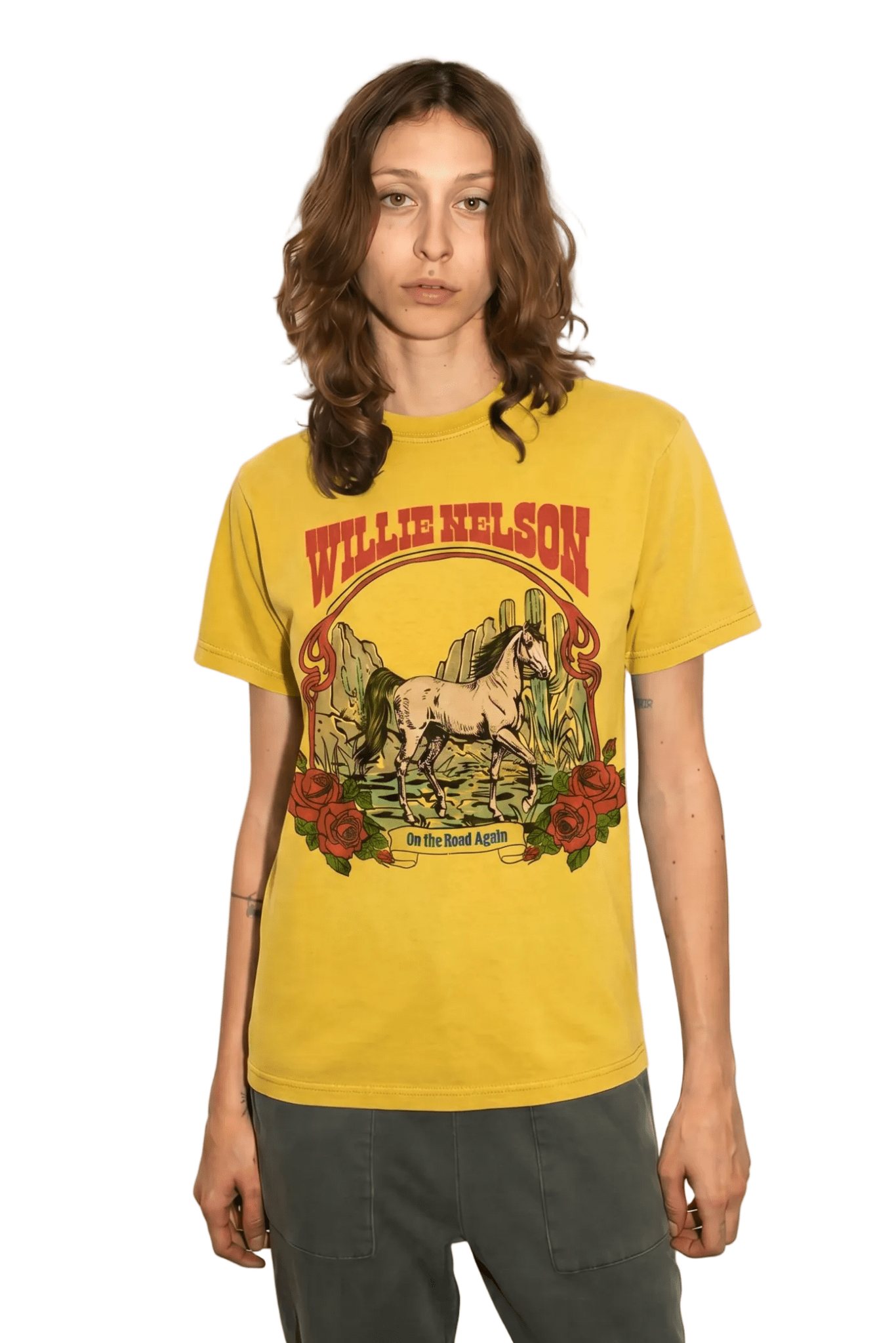 Willie Nelson Tobacco Leaf Tee - Paranoid Ranch