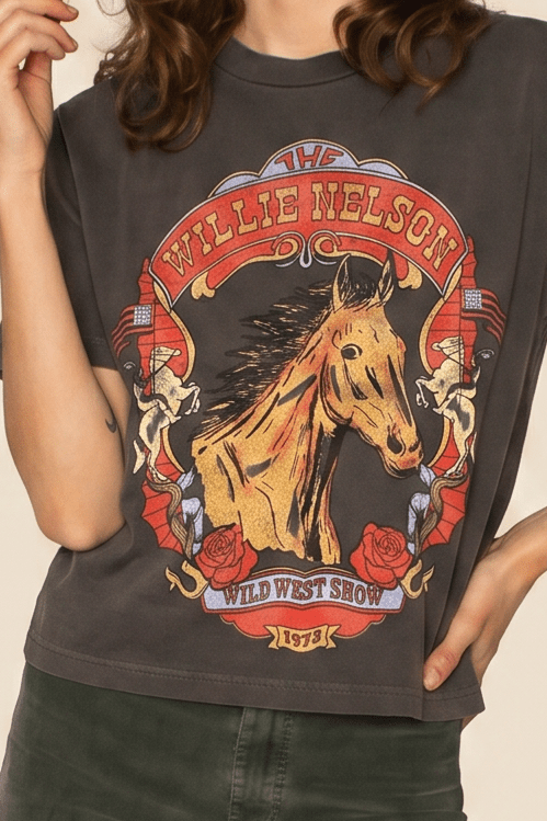 Willie Nelson Wild West Tee - Paranoid Ranch