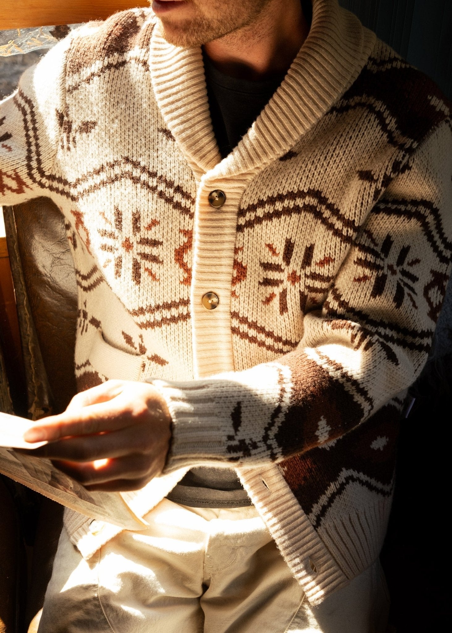 Wincha Shawl Collar Sweater - Paranoid Ranch