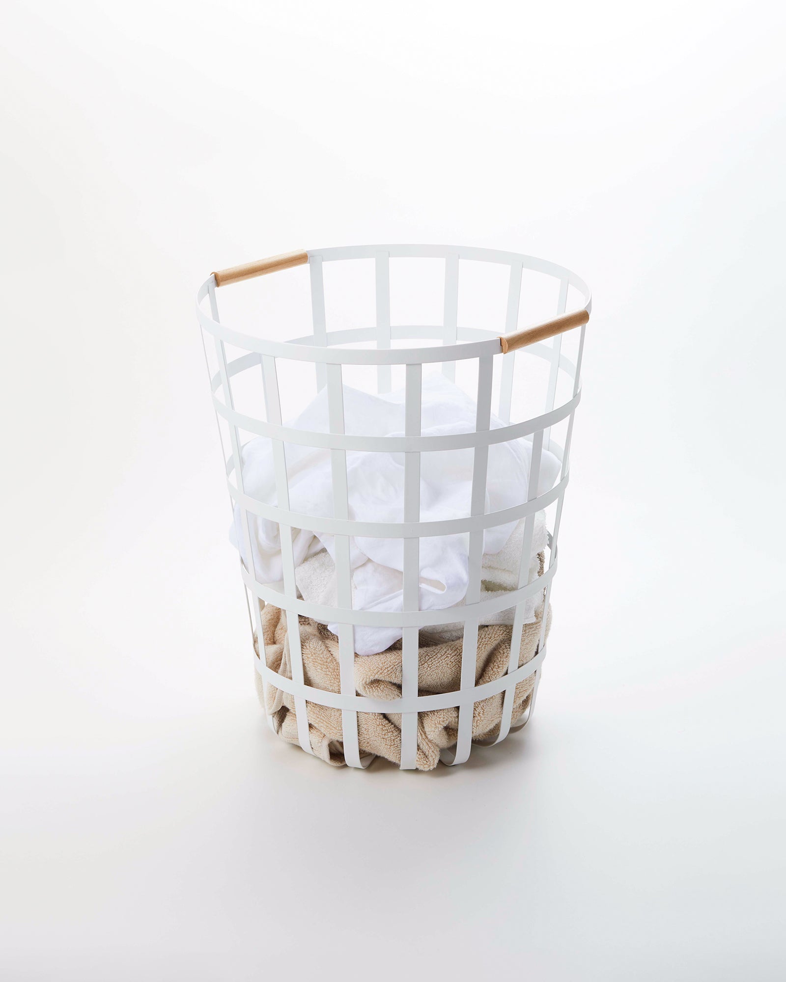 Wire Basket (18" H) - Steel + Wood - Paranoid Ranch