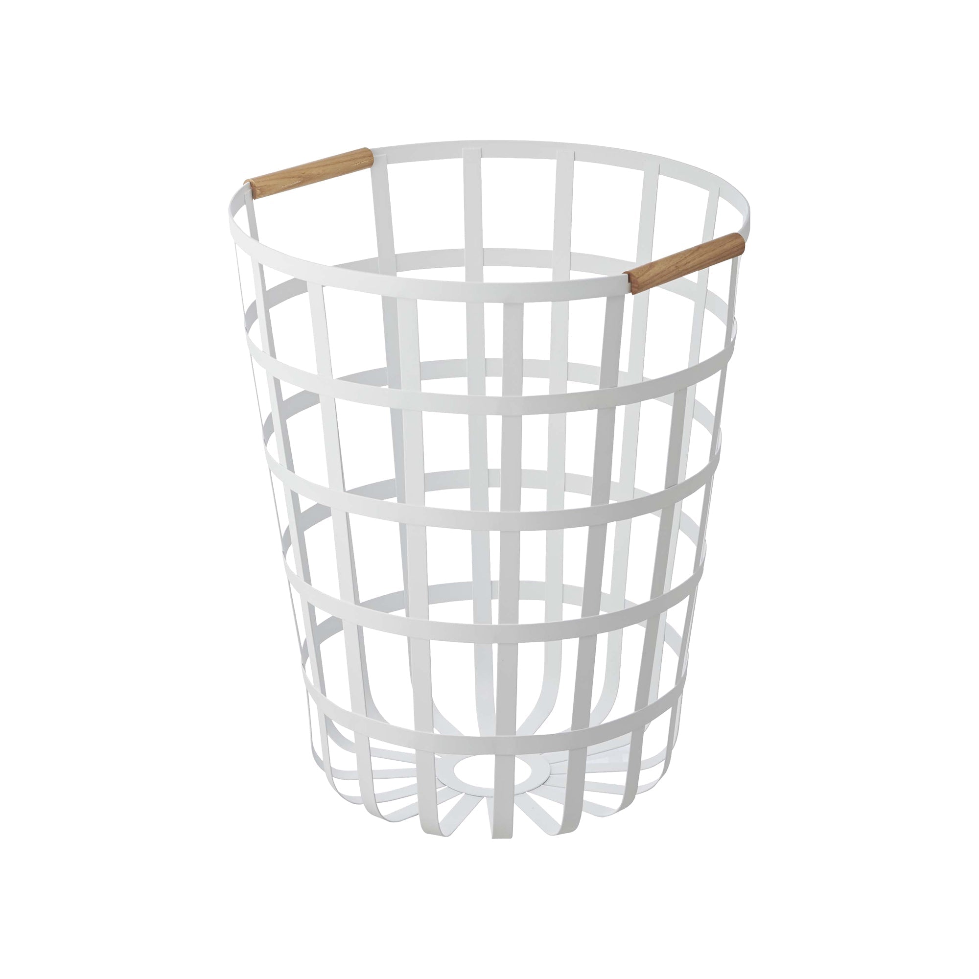 Wire Basket (18" H) - Steel + Wood - Paranoid Ranch