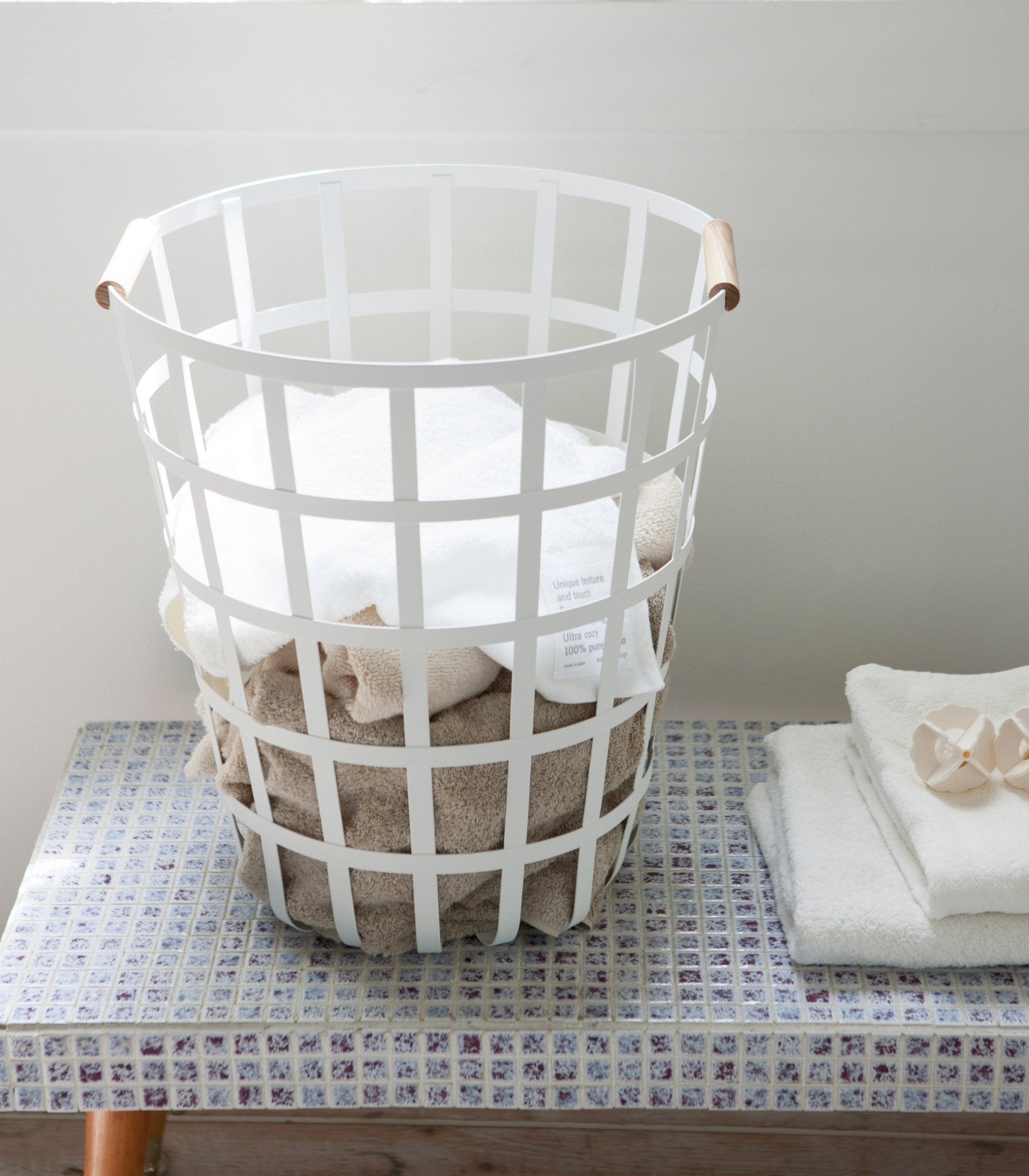 Wire Basket (18" H) - Steel + Wood - Paranoid Ranch