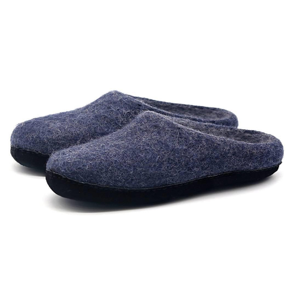 Womens Astoria Noir Wool House Slippers - Paranoid Ranch