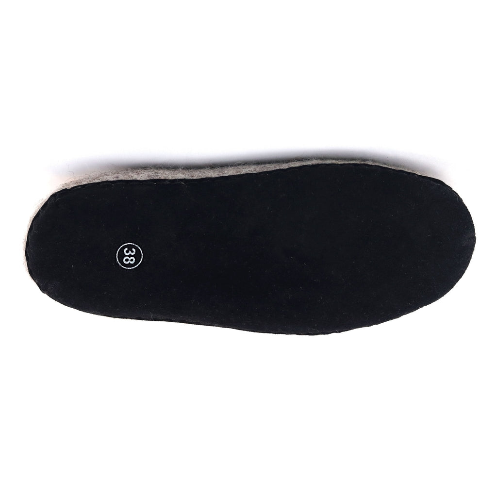 Womens Astoria Noir Wool House Slippers - Paranoid Ranch